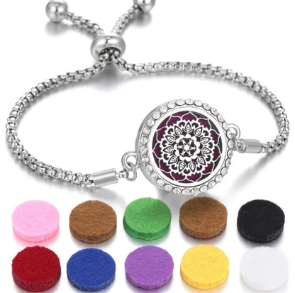 New Kaleidoscope Aromatherapy Bracelet Perfume Essential Oil Diffuser Locket Bracelet Charms Women Aroma Diffuser Jewelry