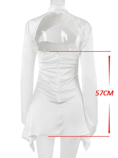 Women White Satin Dress