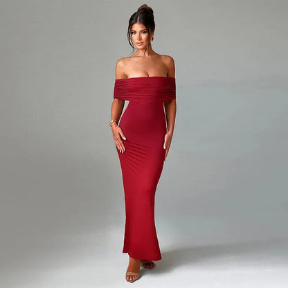 Women Backless Off-shoulder Dress