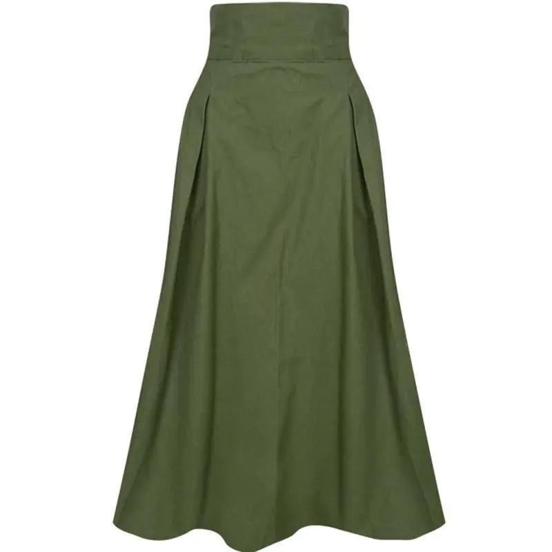 Women Long Solid Color Skirt