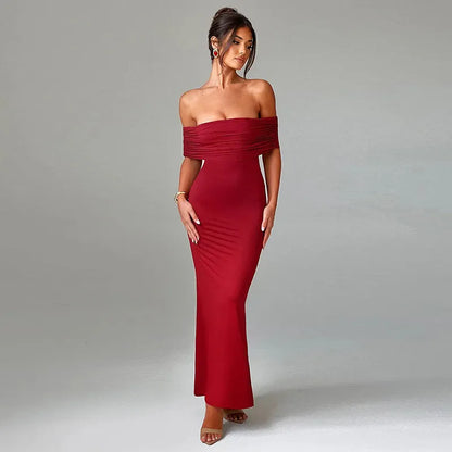 Women Backless Off-shoulder Dress