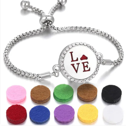 New Kaleidoscope Aromatherapy Bracelet Perfume Essential Oil Diffuser Locket Bracelet Charms Women Aroma Diffuser Jewelry