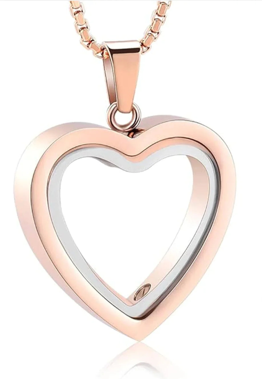 Heartfelt Remembrance: Stainless Steel Heart-Shaped Cremation Pendant