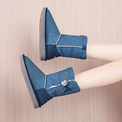 Women Denim Snow Boots