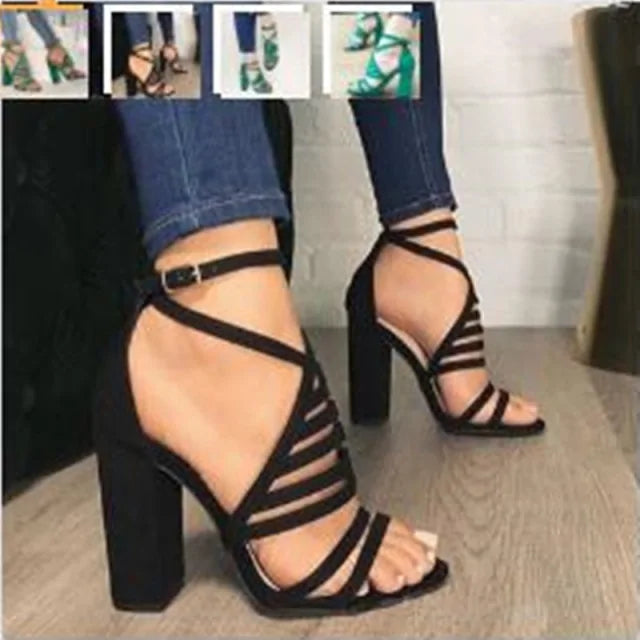 Cut Buckle High Heels