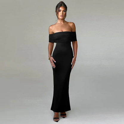 Women Backless Off-shoulder Dress