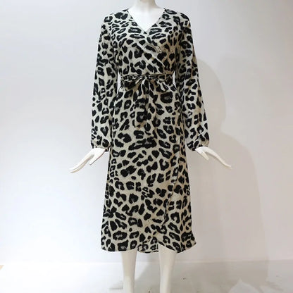 Women Leopard Maxi Dress