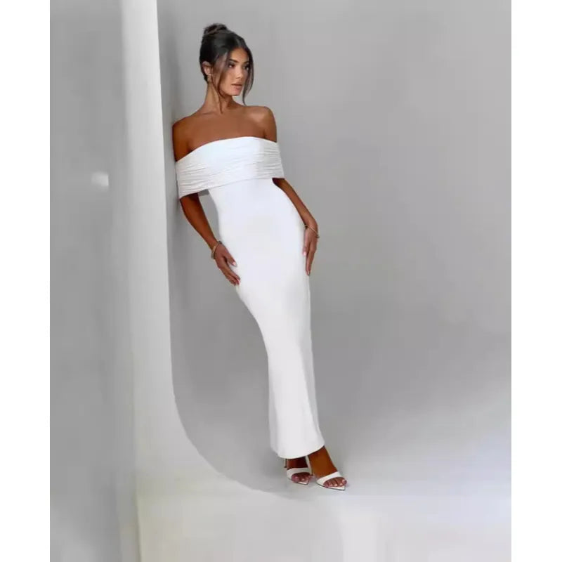 Women Backless Off-shoulder Dress