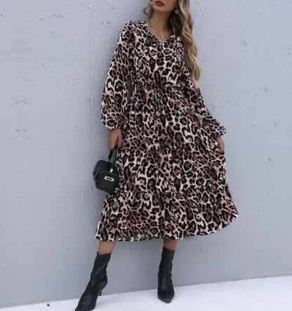 Women Leopard Maxi Dress