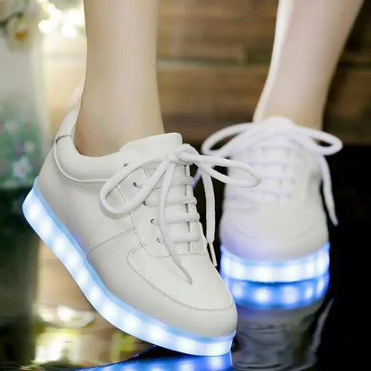 White Light Up Shoes