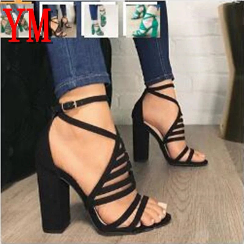 Cut Buckle High Heels