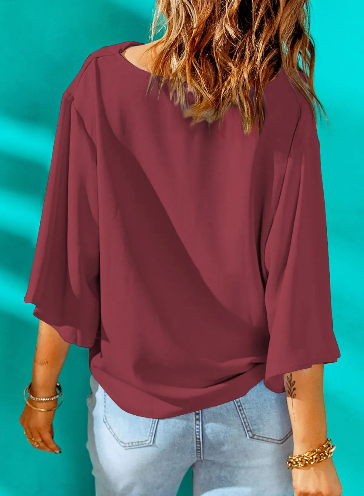 Women Short Sleeve Chiffon Shirt